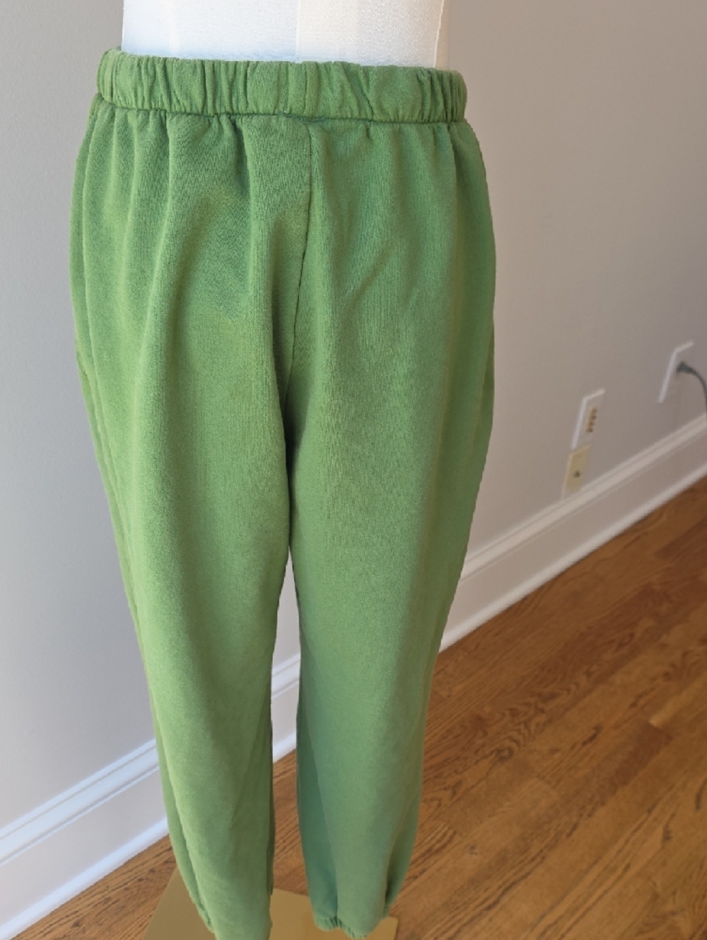 Clare V Olive Green Womens  Sweatpants with Purple Tiger Motif - Picture 5 of 6